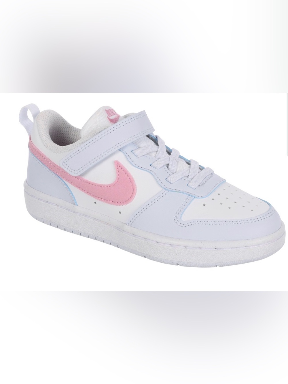 Nike Court Borough Low Little Kid Girls' Sneaker - Blue/White/Pink